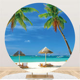 Toile de fond de fête d'anniversaire de plage d'Hawa? d'été de cercle